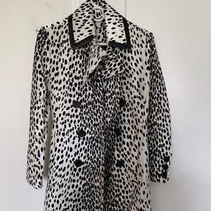 FreePeople Dalmatian print faux fur jacket. XS